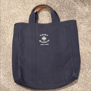 Tory Burch Dark Blue Canvas Tote